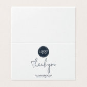 Modern bedrijf Logo Business Dank u kaart (Buitenkant ongevouwen)