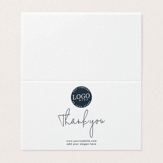 Modern bedrijf Logo Business Dank u kaart (Buitenkant ongevouwen)