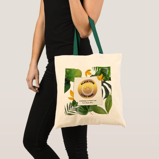 Modern Bedrijf Logo Greenery Promotional Tote Bag (Voorkant (product))