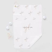 Modern Bedrijf Logo Herhaal Patroon Zakelijke Prom Golfhanddoek (Insitu)