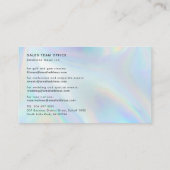 Modern bedrijf Logo Holographic Custom Visitekaartje (Achterkant)