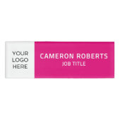 Modern bedrijf Logo Hot Pink Medewerker Naambadge (Voorkant)