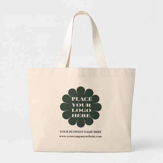 Modern Bedrijf Logo Promotional Grote Tote Bag (Voorkant)