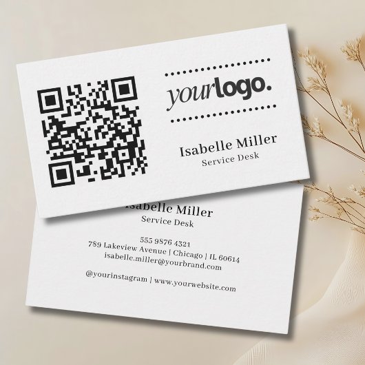 Modern bedrijf logo QR-code Visitekaartje