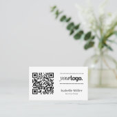 Modern bedrijf logo QR-code Visitekaartje (Staand voorkant)