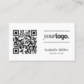 Modern bedrijf logo QR-code Visitekaartje (Voorkant)