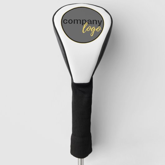 MODERN BEDRIJF LOGO ROUND CIRCLE WIT GOLFHEADCOVER (Voorkant)