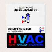 Modern bedrijf Logo, unieke professionele HVAC Visitekaartje (Buitenkant ongevouwen)