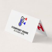 Modern bedrijf Logo, unieke professionele HVAC Visitekaartje (Achterkant)