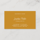 Modern bedrijf minimalistische elegante trendkleur visitekaartje (Achterkant)