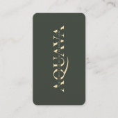 Modern Bedrijf Monogram Donker Groen Goud Visitekaartje (Voorkant)