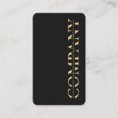 Modern Bedrijf Monogram Professioneel Zwart Visitekaartje (Voorkant)