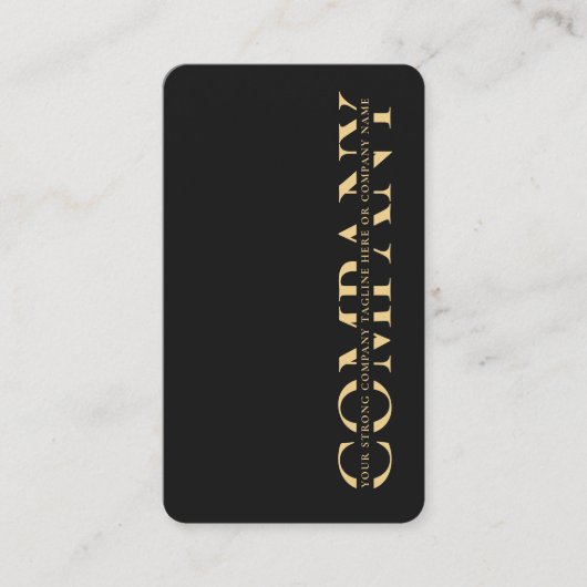 Modern Bedrijf Monogram Professioneel Zwart Visitekaartje (Voorkant)