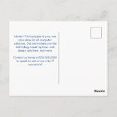 Modern bedrijf voor cyberbeveiliging computertechn briefkaart (Achterkant)