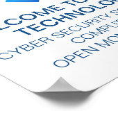 Modern bedrijf voor cyberbeveiliging computertechn poster (Hoek)