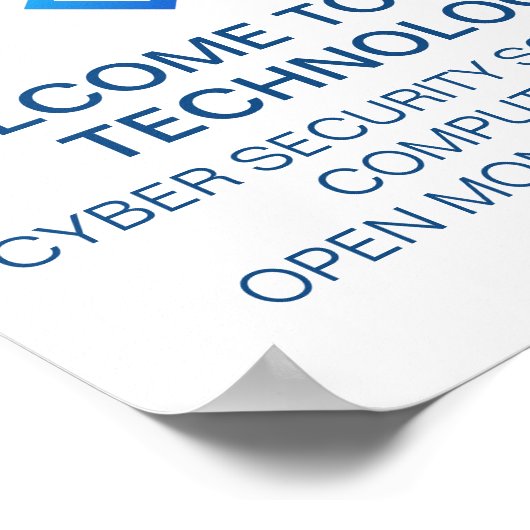 Modern bedrijf voor cyberbeveiliging computertechn poster (Hoek)