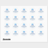 Modern bedrijf voor cyberbeveiliging computertechn ronde sticker (Vel)