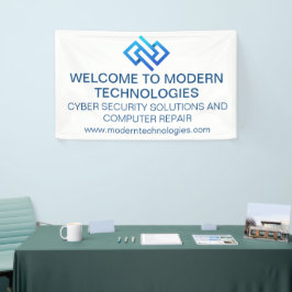 Modern bedrijf voor cyberbeveiliging computertechn spandoek