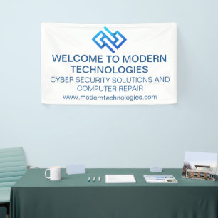 Modern bedrijf voor cyberbeveiliging computertechn spandoek