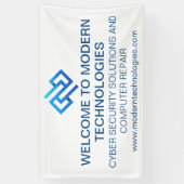Modern bedrijf voor cyberbeveiliging computertechn spandoek (Verticaal)