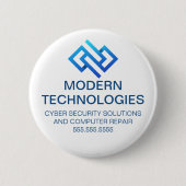Modern bedrijf voor cyberbeveiligingscomputertechn ronde button 5,7 cm (Voorkant)