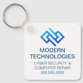Modern bedrijf voor cyberbeveiligingscomputertechn sleutelhanger (Voorkant)