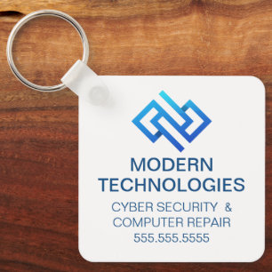 Modern bedrijf voor cyberbeveiligingscomputertechn sleutelhanger