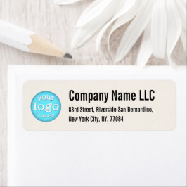 Modern Bedrijf Zakelijk Logo Ivoor Retour Adres Etiket