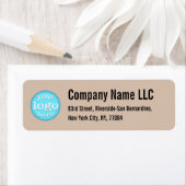 Modern Bedrijf Zakelijk Logo Koffie Retouradres Etiket (Insitu)