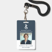 Modern Bedrijfs Aangepast Bedrijfsmonogramlogo Badge (Voorzijde met lanyard)
