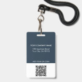 Modern Bedrijfs Aangepast Bedrijfsmonogramlogo Badge (Achterkant met lanyard)