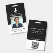 Modern Bedrijfs Custom Company Monogram Logo Badge (Voor- en achterkant)