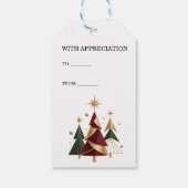 Modern Bedrijfs Kerst Logo Cadeaulabel (Achterkant)