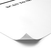 Modern bedrijfs openingsuren logo en QR-code Poster (Hoek)