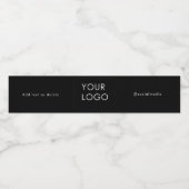 Modern Bedrijfs Zakelijk Logo Sociale Media Eenvou Waterfles Etiket (Enkel label)