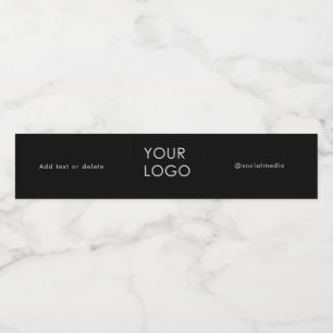 Modern Bedrijfs Zakelijk Logo Sociale Media Eenvou Waterfles Etiket