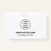 Modern bedrijfsbedrijfslogo Personeelsnaam Functie Badge (Achterkant)