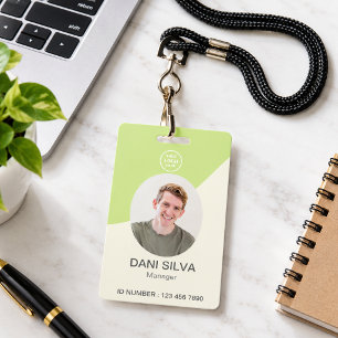 Modern bedrijfsbeveiliging ID bedrijfslogo foto Badge
