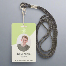 Modern bedrijfsbeveiligings-id bedrijfslogo foto badge