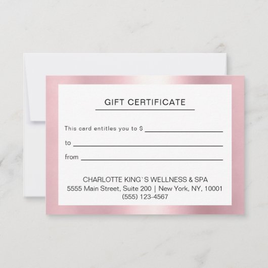 MODERN BEDRIJFSCERTIFICAAT, cadeau voor u (Achterkant)