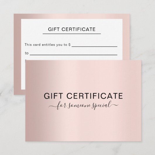 MODERN BEDRIJFSCERTIFICAAT, cadeau voor u (Voorkant / Achterkant)