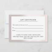 MODERN BEDRIJFSCERTIFICAAT, cadeau voor u (Achterkant)