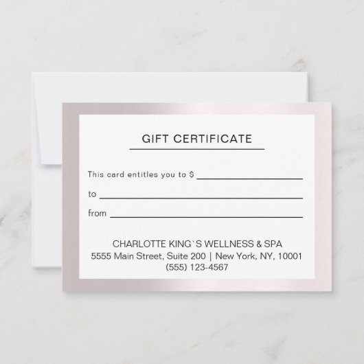 MODERN BEDRIJFSCERTIFICAAT, cadeau voor u (Achterkant)