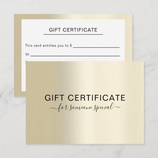 MODERN BEDRIJFSCERTIFICAAT, cadeau voor u (Voorkant / Achterkant)