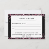 MODERN BEDRIJFSCERTIFICAAT GIFT GLITTER (Achterkant)