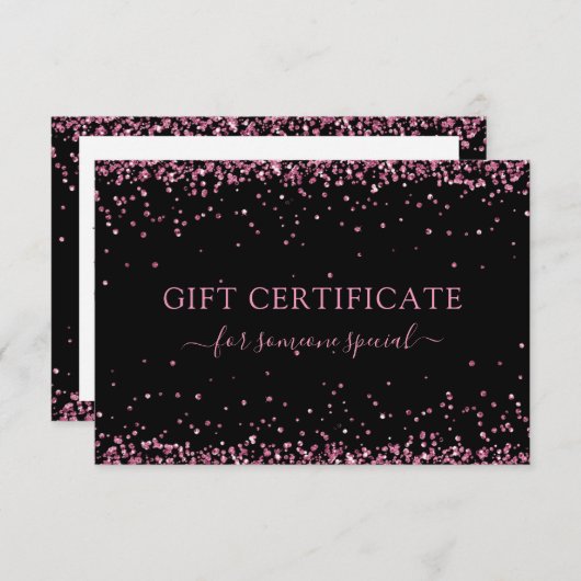 MODERN BEDRIJFSCERTIFICAAT GIFT GLITTER (Voorkant / Achterkant)