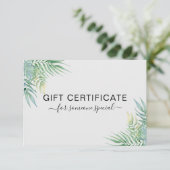 MODERN BEDRIJFSCERTIFICAAT TROPISCH cadeau voor u (Staand voorkant)