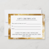 MODERN BEDRIJFSCRISTMAS CERTIFICEREN cadeau voor u (Achterkant)