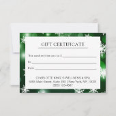 MODERN BEDRIJFSCRISTMAS CERTIFICEREN cadeau voor u (Achterkant)