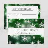 MODERN BEDRIJFSCRISTMAS CERTIFICEREN cadeau voor u (Voorkant / Achterkant)